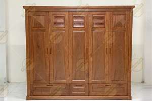 Tủ quần áo gỗ xoan đào CC11